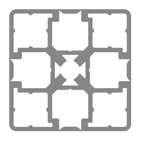 10-4545S4-0-72IN MODULAR SOLUTIONS EXTRUDED PROFILE 45MM X 45MM SMOOTH SIDES TEAR AWAY, CUT TO THE LENGTH OF 72 INCH